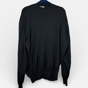 Vintage Mark Shale Gran Sasso Black Mock Sweater (Estimated Large) - Men